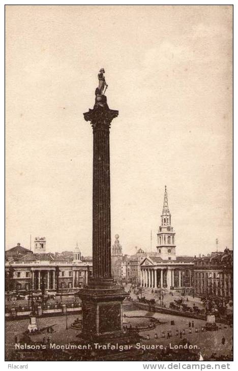 6328     Regno   Unito   London,  Nelson"s  Monument,  Trafalgar  Square   NV   (scritta) - Trafalgar Square