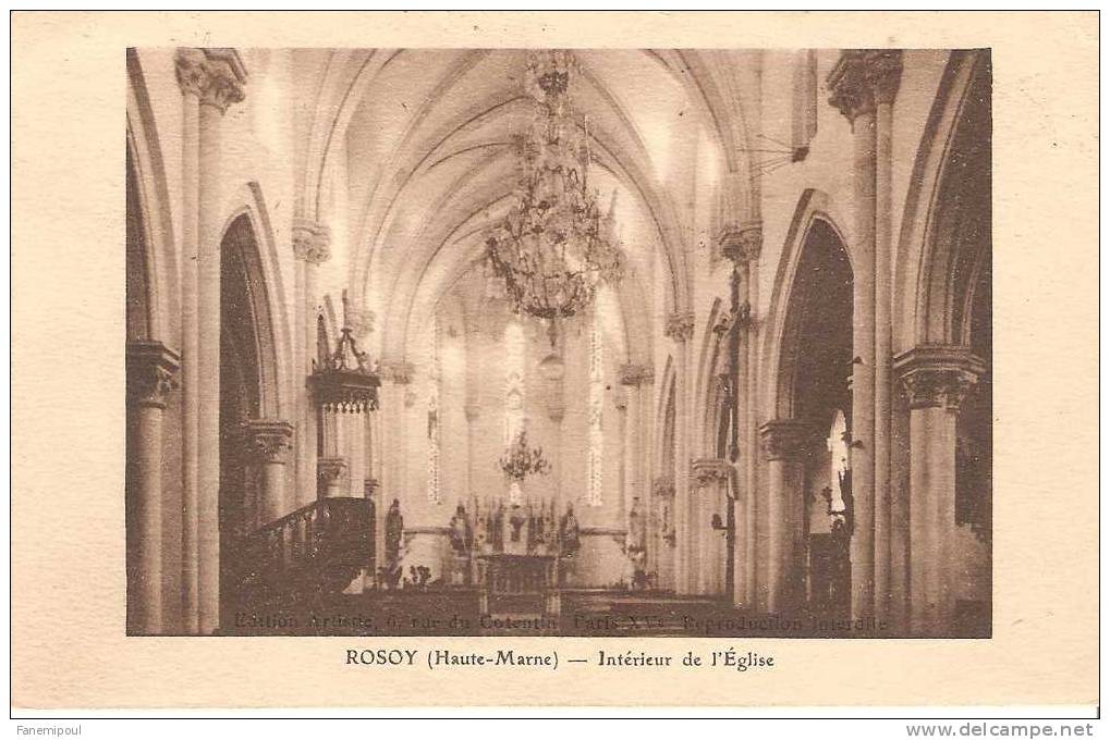 ROSOY.    Intérieur De L'Église - Andelot Blancheville