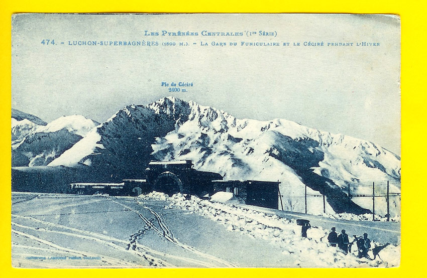 LA GARE DU FUNICULAIRE & LE CECIRE PENDANT L’HIVER - LUCHON SUPERBAGNERES Dép31 Haute Garonne  SPORTS D’HIVER SKI    T92 - Superbagneres