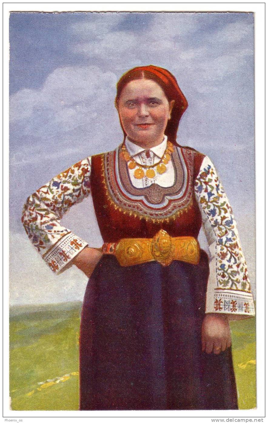 BULGARIA - Woman Folk Costume, Old Postcard - Non Classés