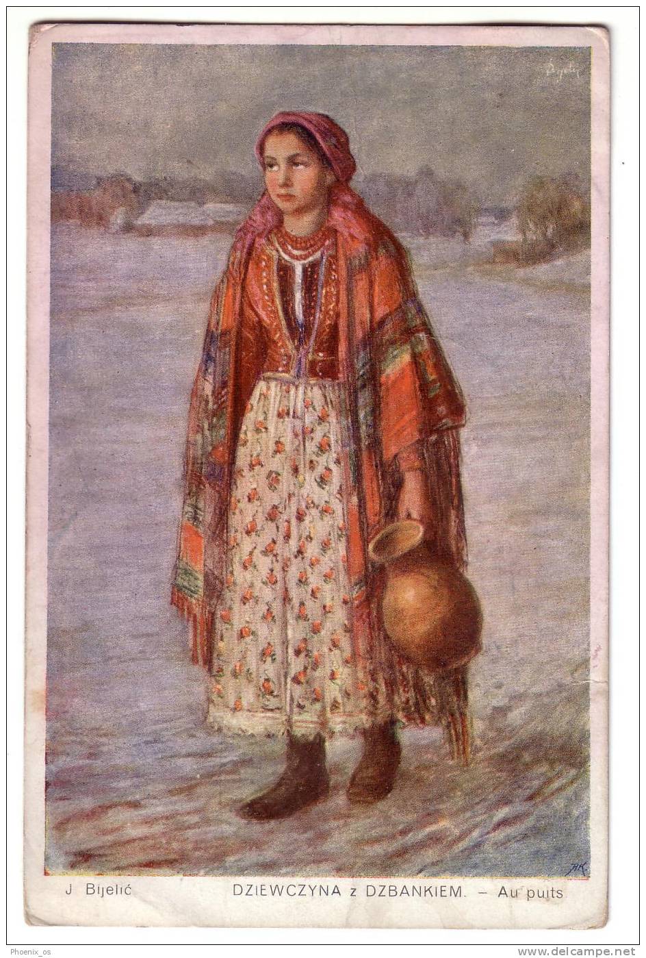 POLAND - KRAKOW / CRACOVIE, Woman Folk Costume, J.BIJELI&#262; Pinx, 1916. - Unclassified