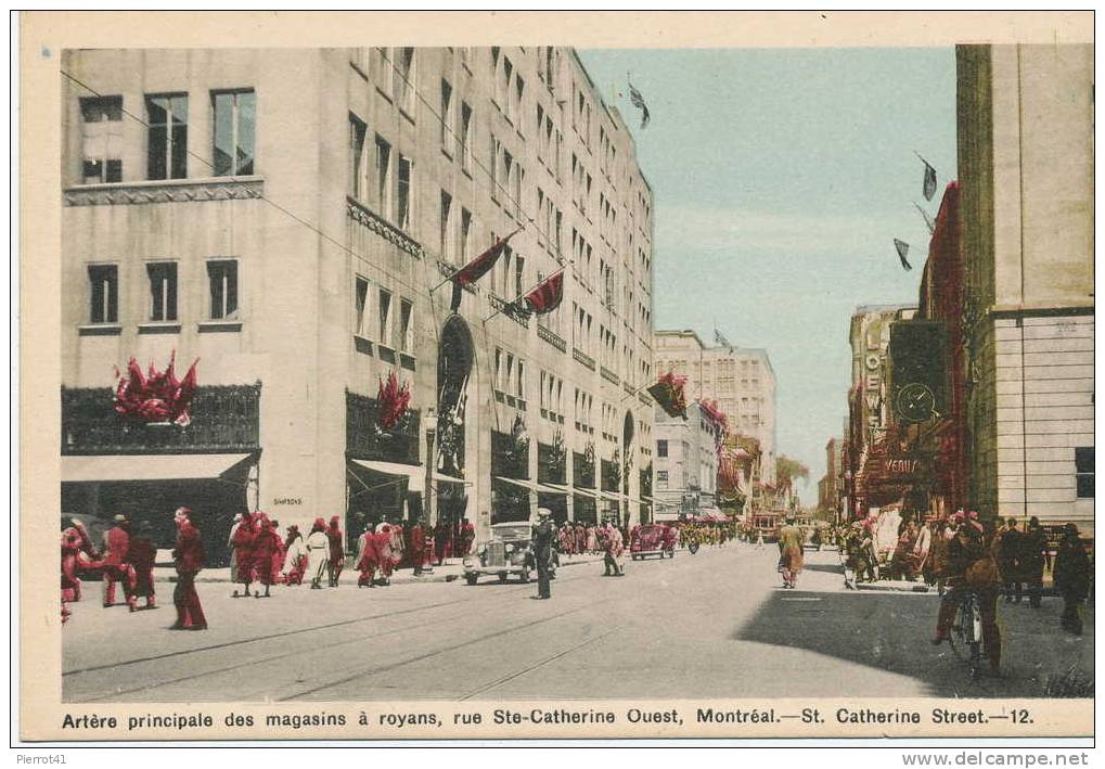 CANADA - QUEBEC - MONTREAL - Artère Principale Des Magasins à Royans, Rue Ste Catherine Ouest - Montreal