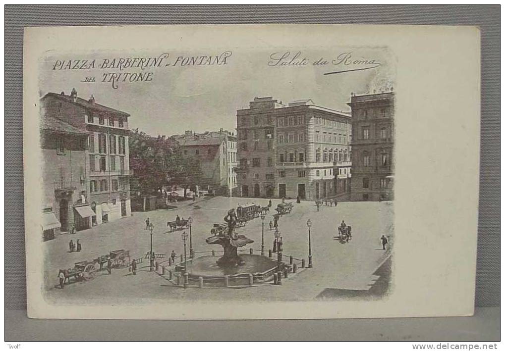 Saluti Da Roma - Piazza Barberini-Fontana Del Tritone - Altri & Non Classificati