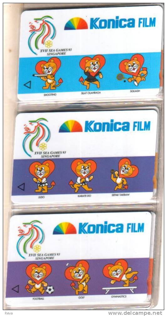 SINGAPORE 3x $2 ASEAN GAMES SPORT GOLF  ETC. CARTOON  FOLDER OPTION (ASK)  MINT GPT  CODE:1SKNB-C-D READ DESCRIPTION !!! - Singapur