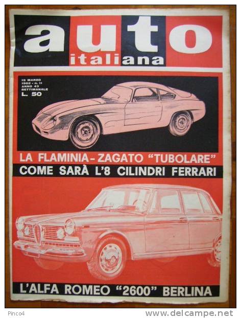 AUTO ITALIANA  MARZO 1962 ALFA ROMEO 2600 BERLINA - Engines