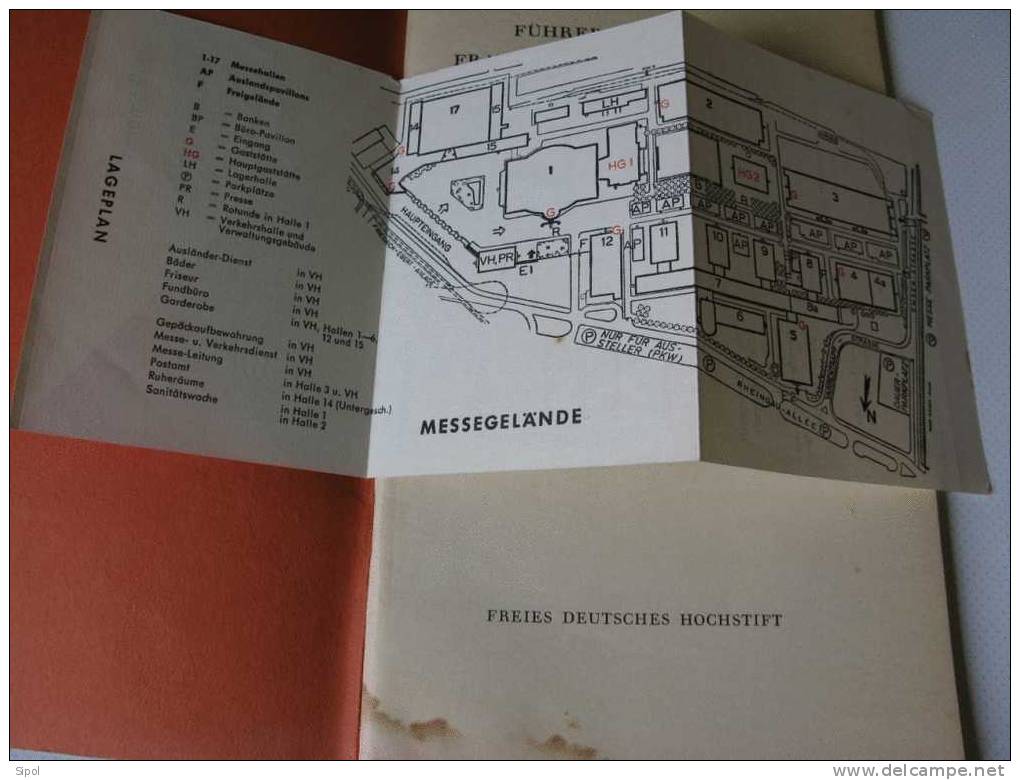 Frankfurter Goethemuseum FÜhrer - Freies Deutsches Hochschrift - 67 Pages - 1956 + Entrée à La Foire De Frankfort - Arte