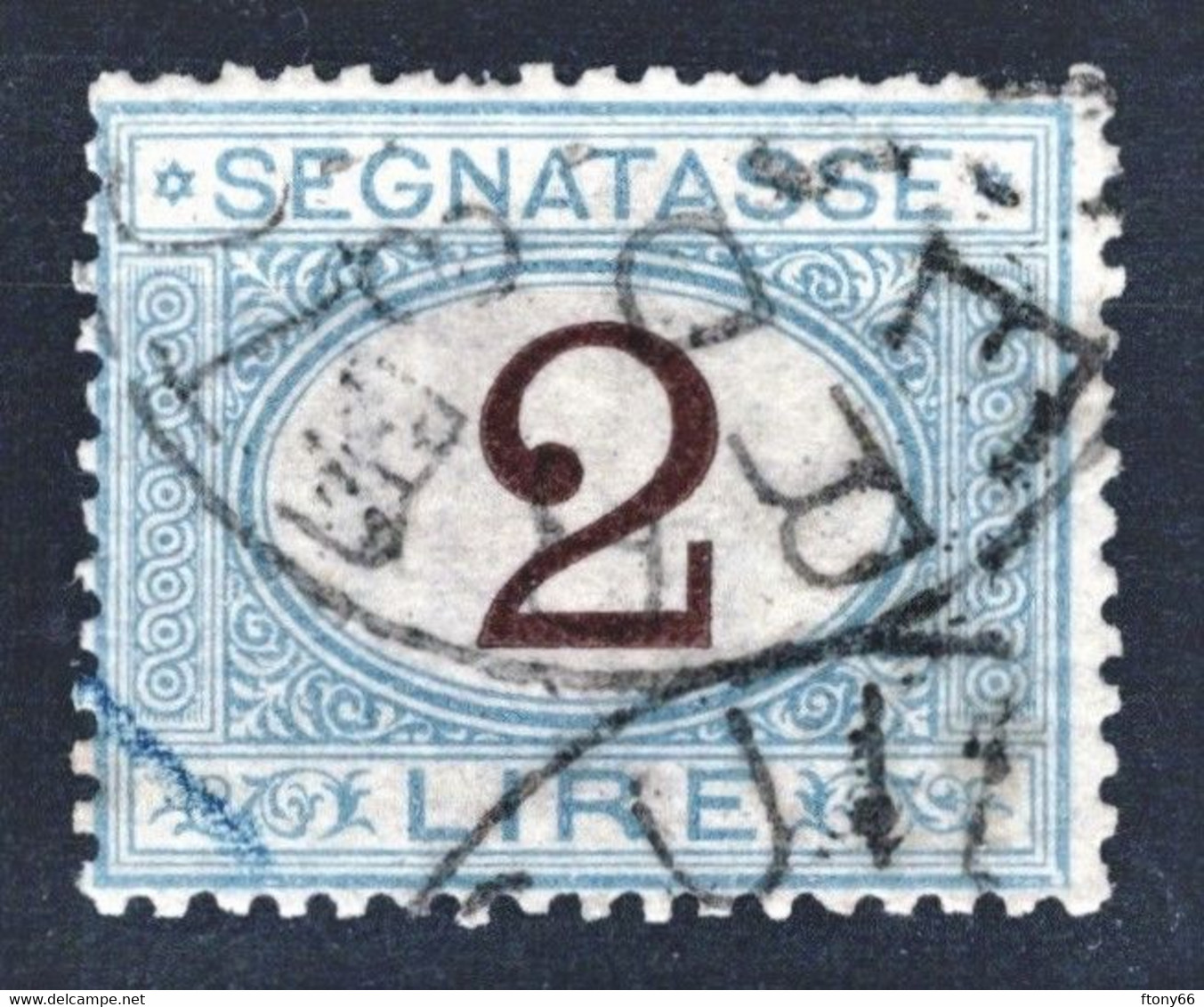 1870 Segnatasse 2 Lire  Sassone Nr. 12 Usato/Used - Strafport