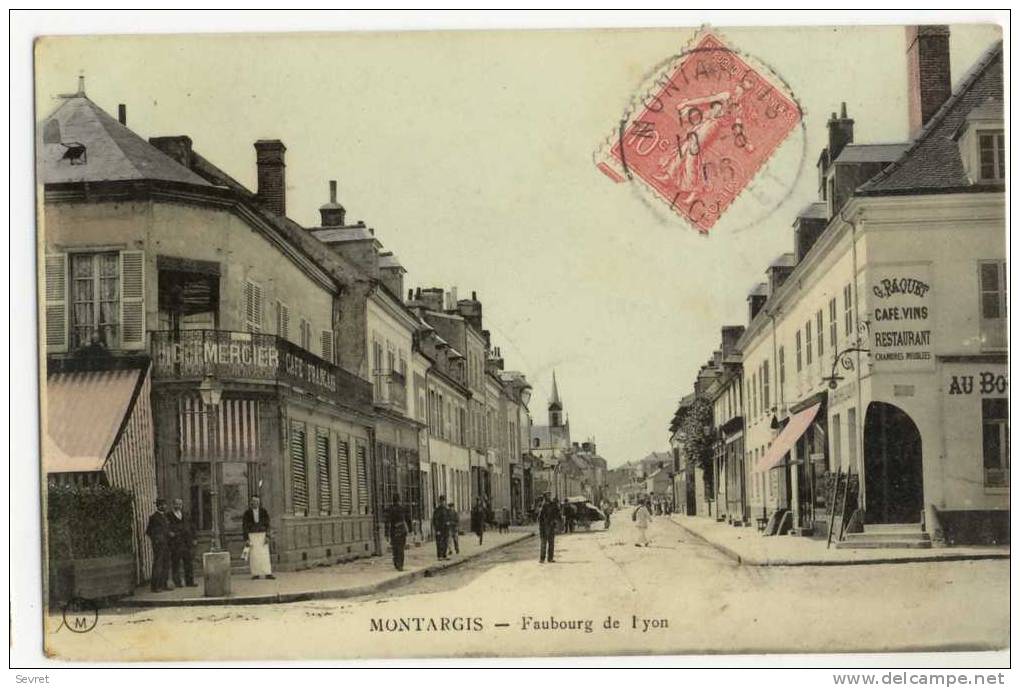 MONTARGIS. - Faubourg De Lyon. Superbe Carte - Montargis