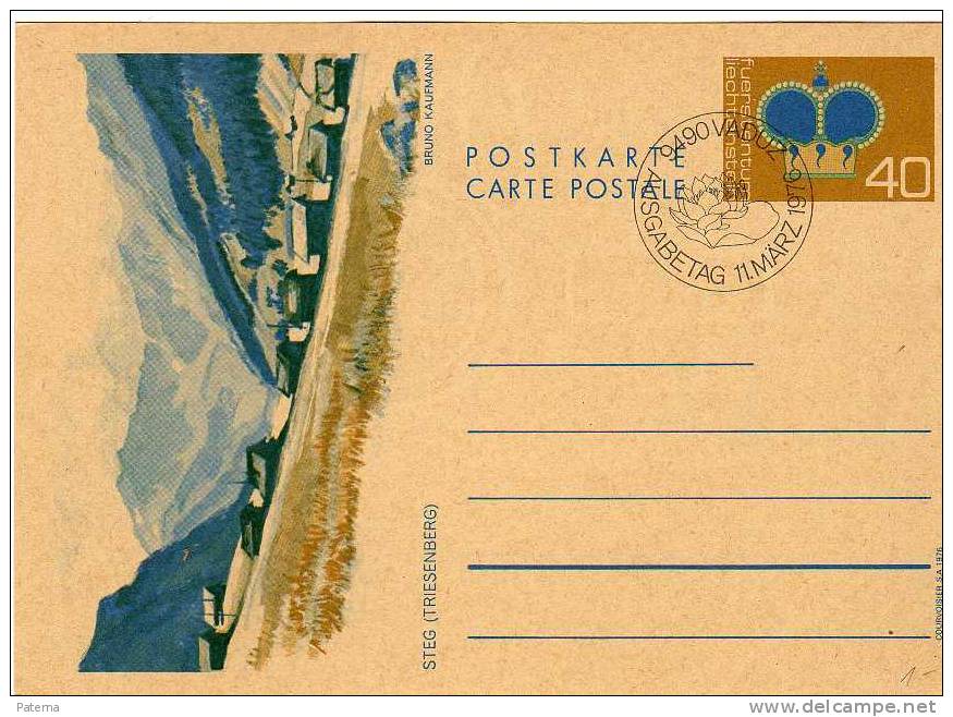 Entero Postalm VADUZ 1976( Liechtenstein),  Entier Postal, - Ganzsachen