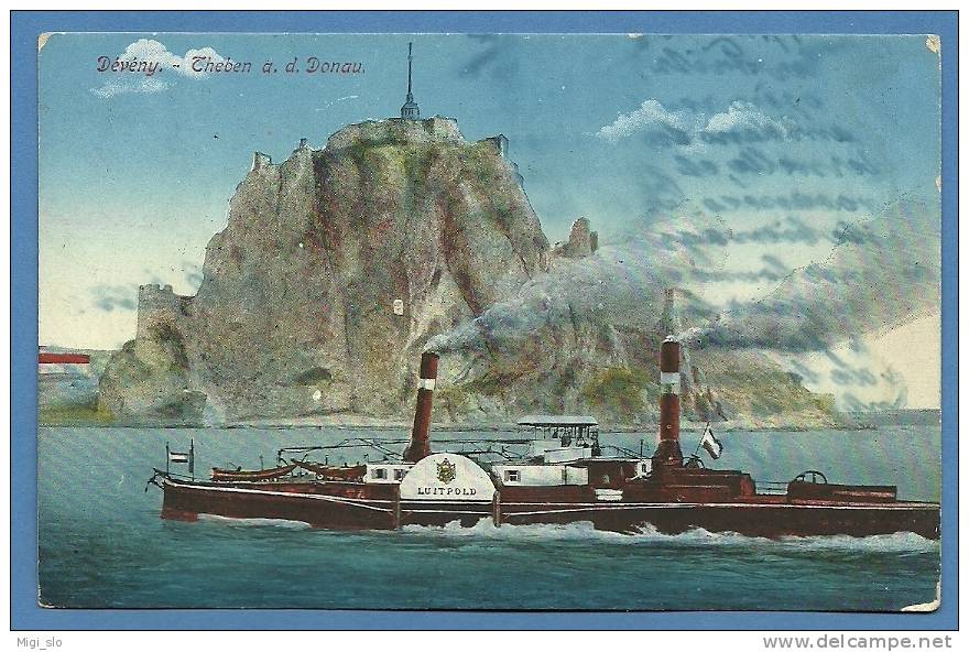 Deveny, Theben A.d. Donau, Ship Luitpold, Devin, Slovakia, ~1915, (E_684) - Slovaquie