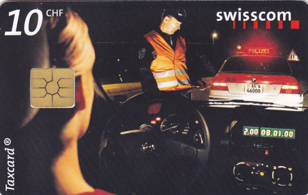 TELECARTE - TAXCARD   SUISSE - SWISSCOM   10 CHF   Contrôle De Police ( Ville De Wettingen ) - Suisse