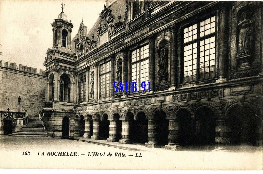 La Rochelle -L'Hôtel De Ville-  L.L.,n°193-Non Circulé -Réf:2_0712 - La Rochelle