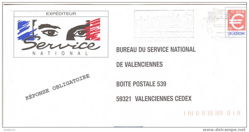 PAP Service National - BSN Valenciennes - Euro - Oblitéré - Prêts-à-poster: TSC Et Repiquages Semi-officiels