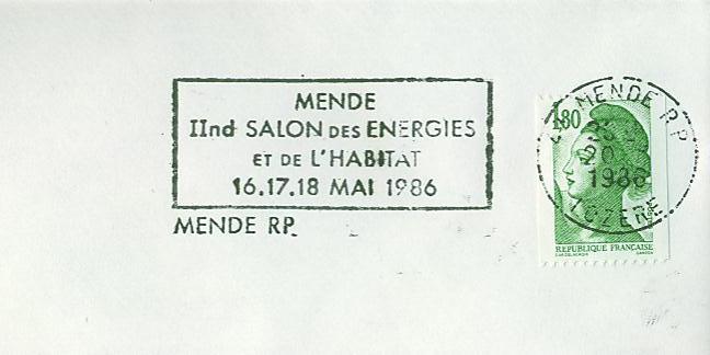 SD1131 Salon Des Energies Et De L Habitat Flamme MENDE RP 48 1986 - Sonstige & Ohne Zuordnung