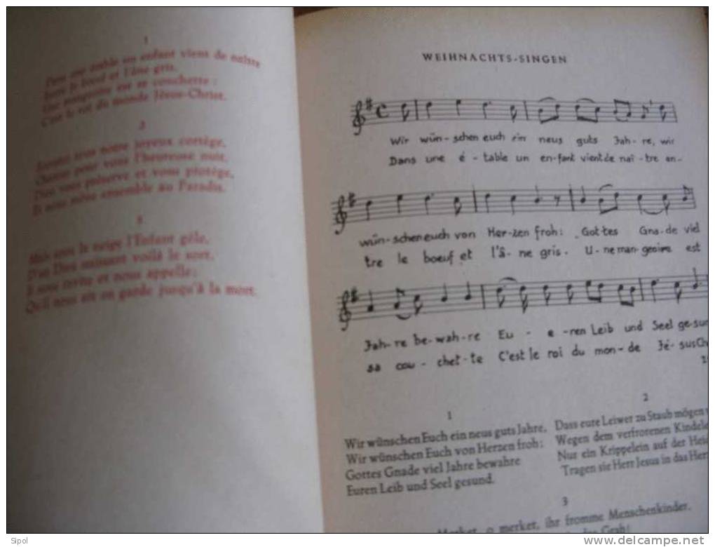 - Vieilles Chansons Alsaciennes Par François  Wilhelm  - Editions Alsatia -1947 Paroles & Musique - Alsace