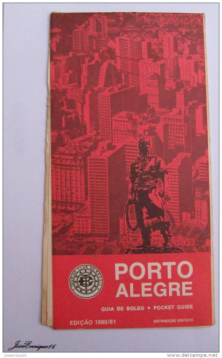GUIA DE BOLSO, PORTO ALEGRE, POCKET GUIDE. 1980-1981, MAPA, PLANO. - Monde