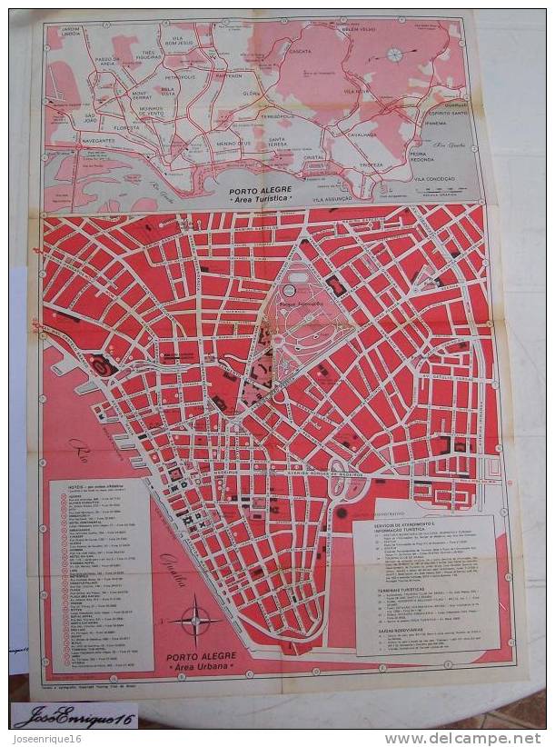 GUIA DE BOLSO, PORTO ALEGRE, POCKET GUIDE. 1980-1981, MAPA, PLANO. - World