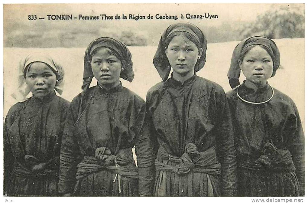 INDOCHINE , TONKIN , édition DIEULEFILS N° 833 , Femmes Thos De La Région De Caobang, à Quang-Uyen , *1495 - Vietnam