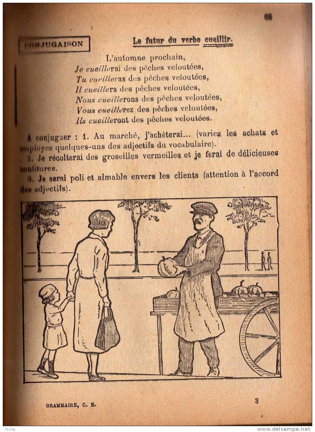 LA GRAMMAIRE NOUVELLE ET LE FRANCAIS - SOUCHE FERNAND NATHAN 1947  ( ILLUSTRATIONS ) - 6-12 Years Old