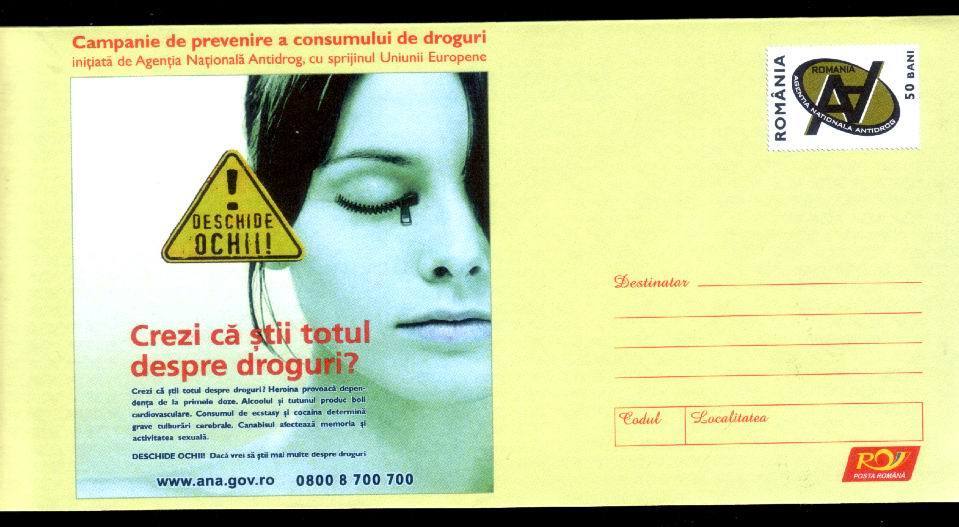 Romania,2005,new Stationary Drug Prevention Campain. - Drugs