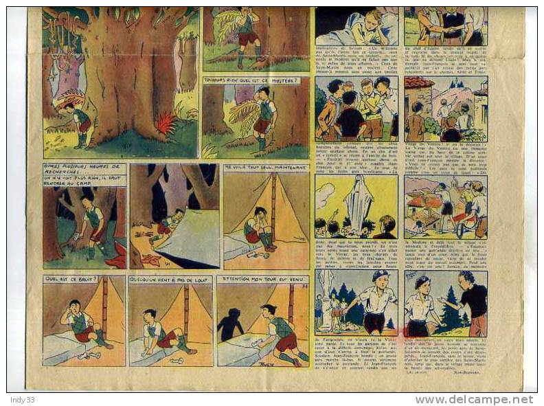 - COEURS VAILLANTS  N°34 AOUT 1943 AVEC TINTIN : "L´ETOILE MYSTERIEUSE"  EN FEUILLETON - Tintin