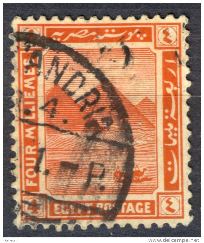 Egypt / Egypte 1914, Definitive Stamp: Pyramid, Used - 1866-1914 Ägypten Khediva