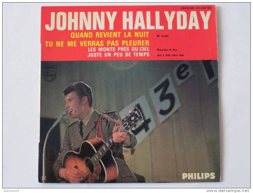 EP 45 T JOHNNY HALLIDAY PHILIPS 437.054 BE QUAND REVIENT LA NUIT - Disco, Pop