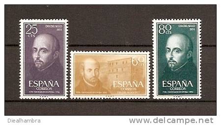 SPAIN ESPAÑA SPANIEN DÍA DEL SELLO IV CENTENARIO DE LA MUERTE DE SAN IGNACIO DE LOYOLA 1955 / MNH / 1166 - 1168 - Ungebraucht