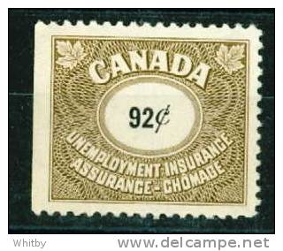 1960 92 Cent Canada Unemployement Insurance Stamp #FU76   MNH Full Gum - Steuermarken