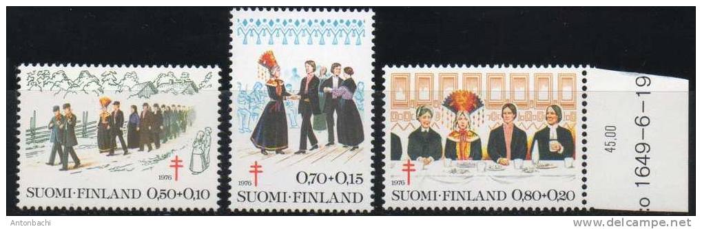 FINLANDIE / FINLAND - 1976 - YVERT 755-757- PRO TUBERCULOSES - Unused Stamps