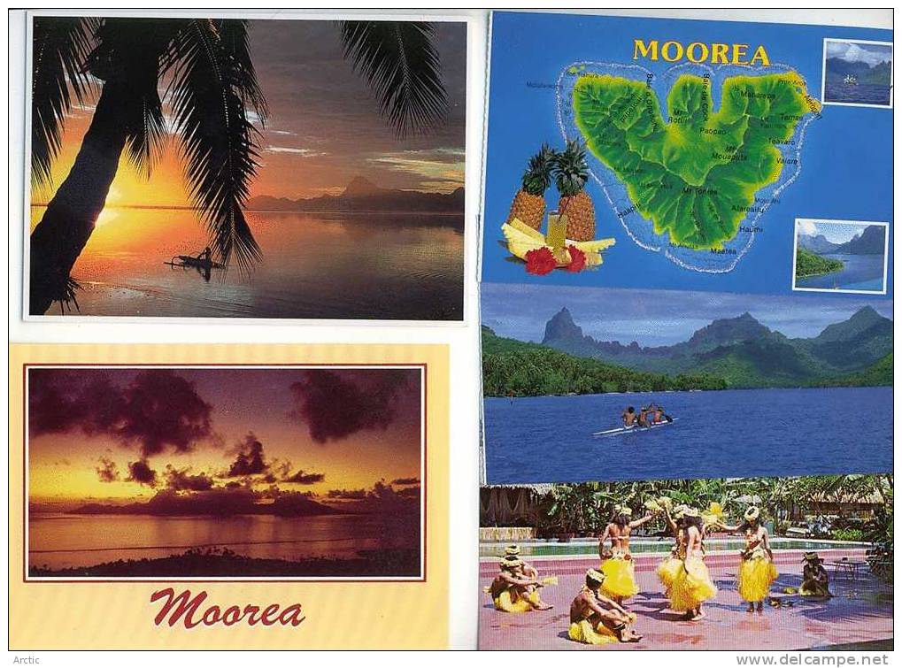 Lot De 5 CP MOOREA - Polinesia Francese
