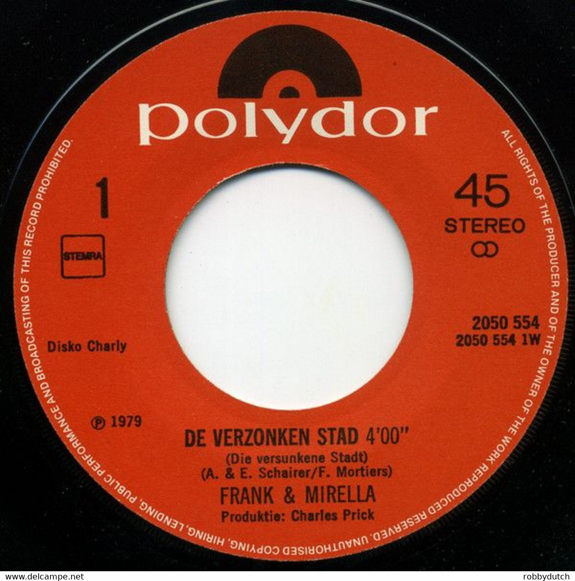 * 7" *  FRANK & MIRELLA - DE VERZONKEN STAD - Other - Dutch Music