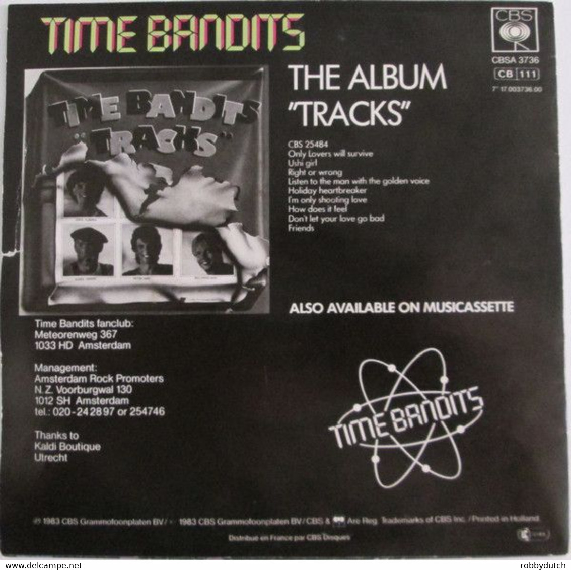 * 7" *  TIME BANDITS - I'M ONLY SHOOTING LOVE (Nederpop 1983) - Disco, Pop