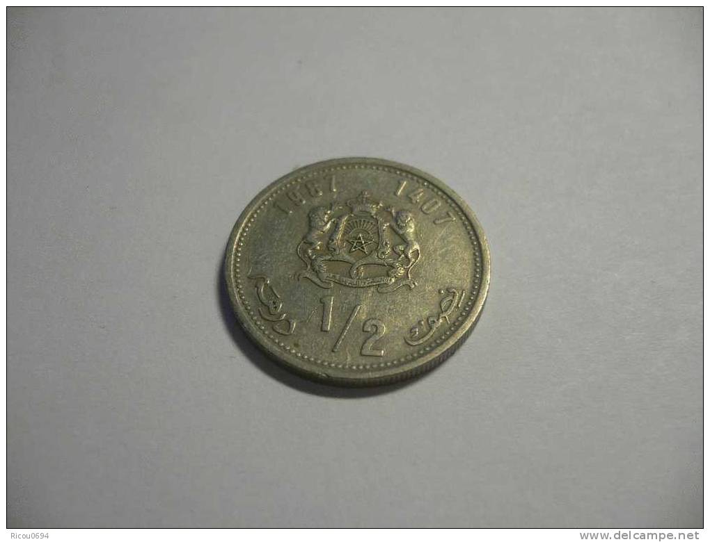 1/2 Dirham 1987 Maroc - Marruecos