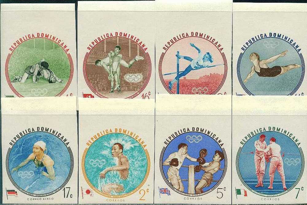 AT0614 Dominica 1956 Olympic Games 8v MNH - Summer 1956: Melbourne