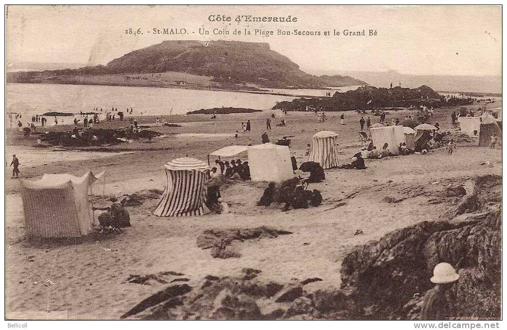 St Malo  - Un Coin De La Plage Bon-secours Et Le Grand Bé - Saint Malo