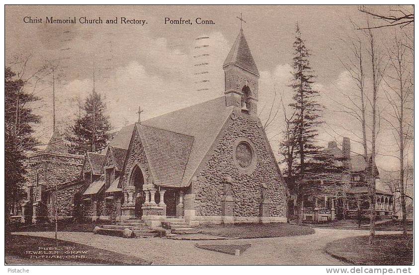 Pomfret Connecticut - Christ Memorial Church - Circulée En 1929 - 2 Scans - Autres & Non Classés