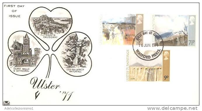 44346)lettera F.d.c. Serie WSTER Con 3 Valori + Annullo - 1971-1980 Em. Décimales