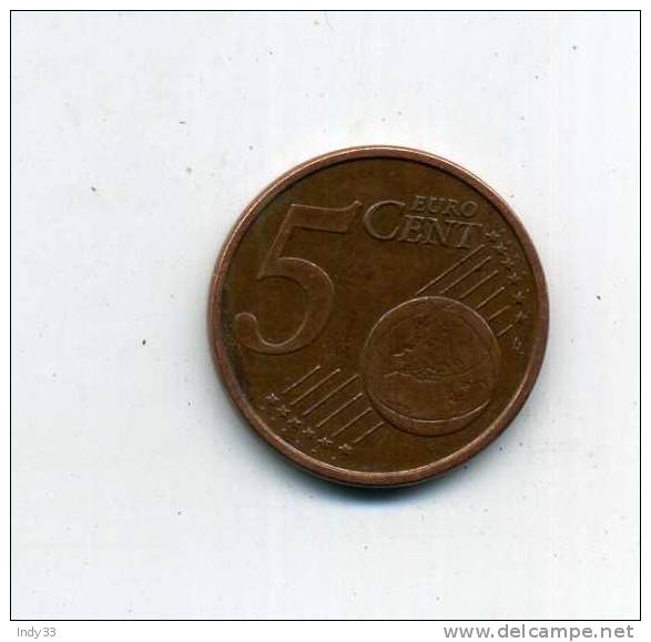 - ITALIE . EURO . 5 C. 2002 - Italia