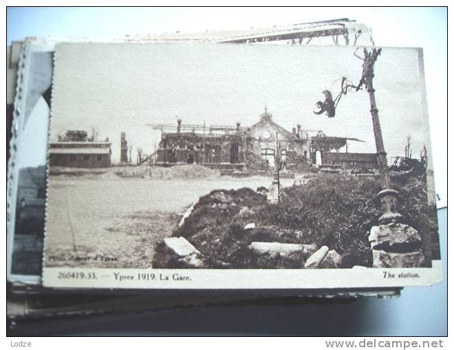 België Belgique Ieper Ypres Station Gare 1919 - Ieper