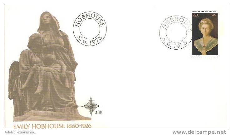 44405)lettera F.d.c. Serie Emily Hobhouse Con Un Valore + Annullo - 1971-1980 Em. Décimales