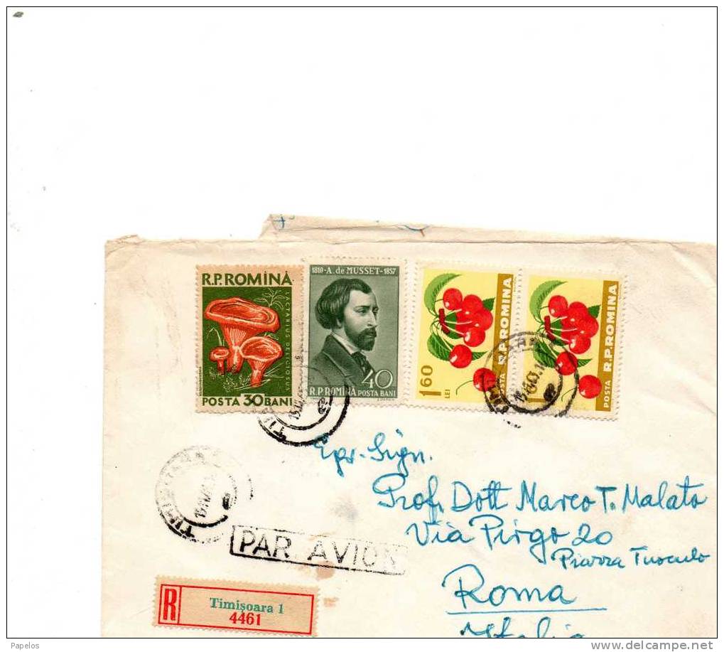 1965 ROMANIA Raccomandata - Poststempel (Marcophilie)