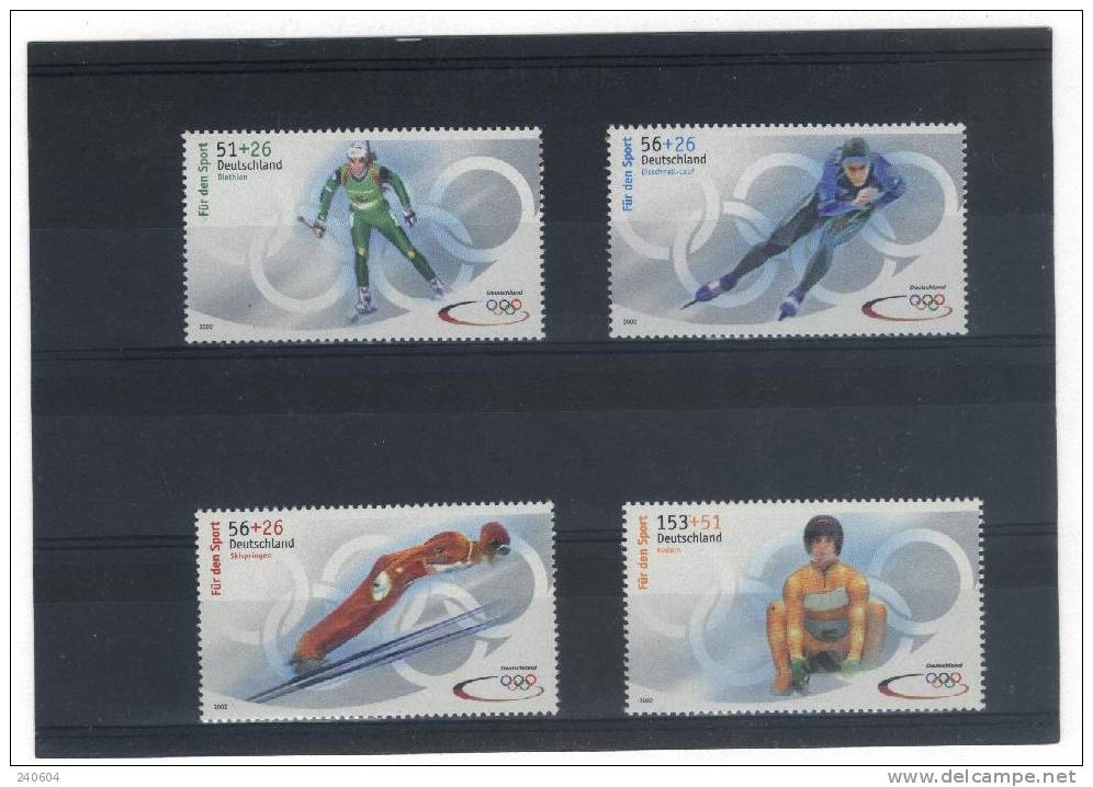 TIMBRES Du N° 2067/70     **    -     ALLEMAGNE - Hiver 2002: Salt Lake City