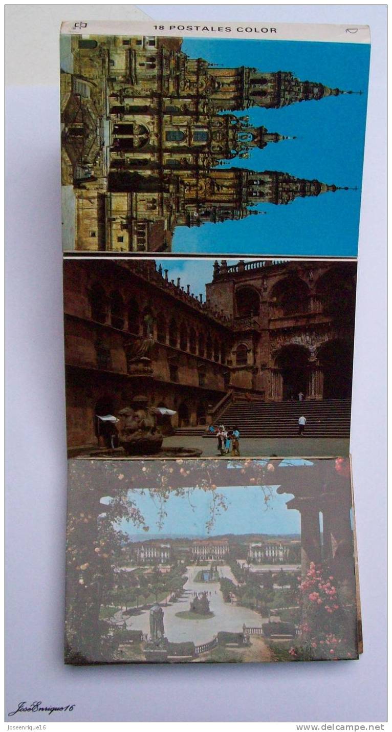 18 POSTALES COLOR, SANTIAGO DE COMPOSTELA. POSTCARDS. 18 Cartes Postales En Couleurs - Santiago De Compostela