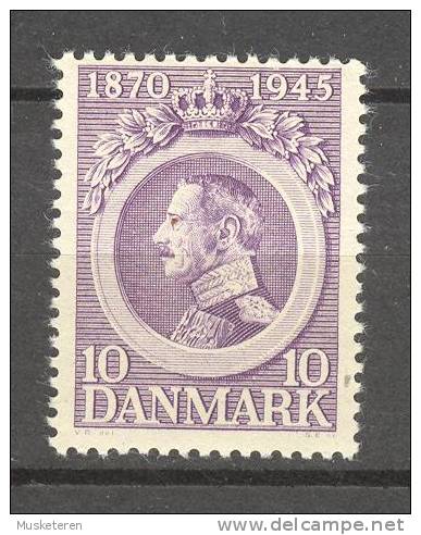 Denmark 1945 Mi. 286   10 Ø King König Christian X. 75th Birthday Geburtstag MNH** - Ungebraucht