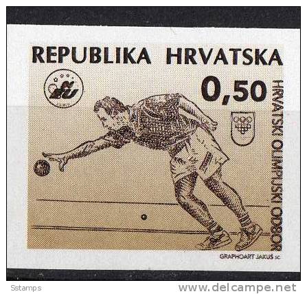 U  CROAZIA KROATIEN Sports, Bowling  BOCCE - Olympic Games IMPERFORATE NEVER HINGED - Pétanque