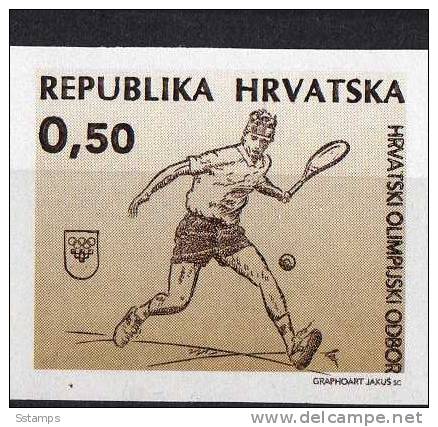 U  CROAZIA KROATIEN Sports, TENNIS  - Olympic Games IMPERFORATE NEVER HINGED - Tennis