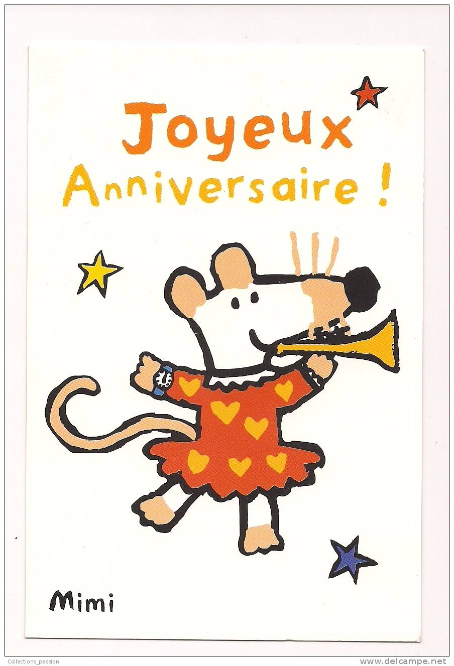 Cp ,BANDES DESSINEES , MIMI , Joyeux Anniversaire  , Vierge - Bandes Dessinées