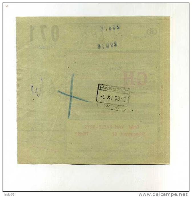 - COLIS POSTAL SUR DOCUMENT DE 1958 - Autres & Non Classés