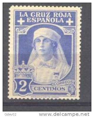 ES326SASF-LA244E-LTORGCR.España,Spain, Espagne.CRUZ  ROJA ESPAÑOLA  Reina Victoria Eugenia.1926 (Ed 326**) Sin Charnela - Cruz Roja
